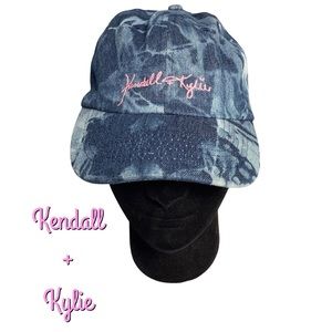 🆕 Kendall + Kylie Blue Jean style Tie Dye Baseball Cap 🧢 NWT